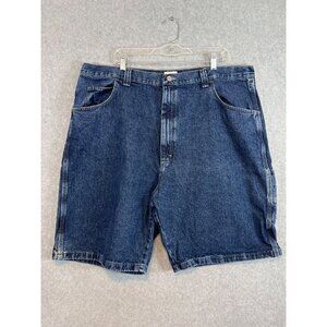 VINTAGE Wrangler Denim Carpenter Painter Jean Baggy Shorts Men Size 42 Blue Y2K